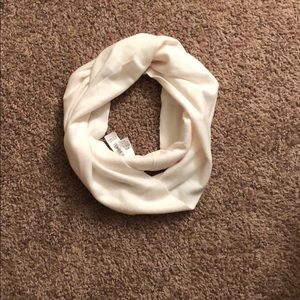 White fleece infinity scarf